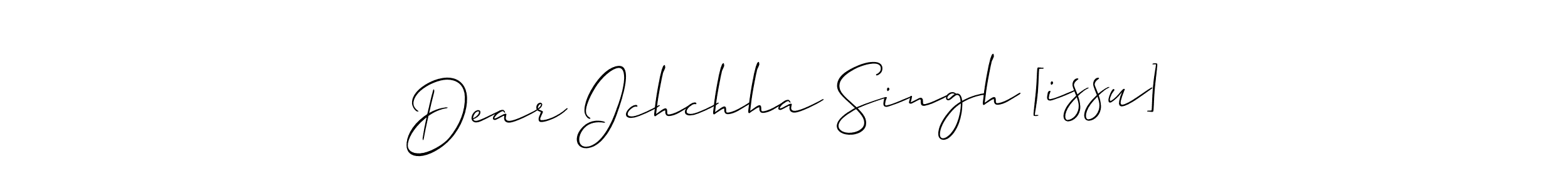 if you are searching for the best signature style for your name Dear Ichchha Singh [issu]. so please give up your signature search. here we have designed multiple signature styles  using Allison_Script. Dear Ichchha Singh [issu] signature style 2 images and pictures png