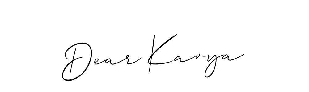 Design your own signature with our free online signature maker. With this signature software, you can create a handwritten (Allison_Script) signature for name Dear Kavya. Dear Kavya signature style 2 images and pictures png