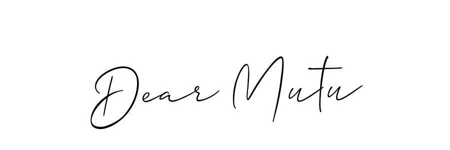 Create a beautiful signature design for name Dear Mutu. With this signature (Allison_Script) fonts, you can make a handwritten signature for free. Dear Mutu signature style 2 images and pictures png