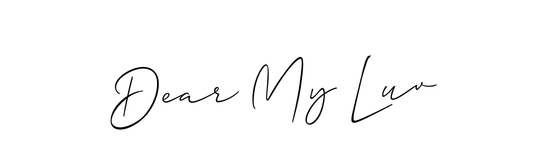 Similarly Allison_Script is the best handwritten signature design. Signature creator online .You can use it as an online autograph creator for name Dear My Luv. Dear My Luv signature style 2 images and pictures png