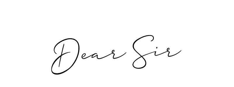 Allison_Script is a professional signature style that is perfect for those who want to add a touch of class to their signature. It is also a great choice for those who want to make their signature more unique. Get Dear Sir name to fancy signature for free. Dear Sir signature style 2 images and pictures png