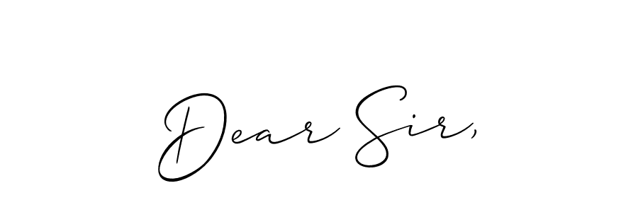 Best and Professional Signature Style for Dear Sir,. Allison_Script Best Signature Style Collection. Dear Sir, signature style 2 images and pictures png