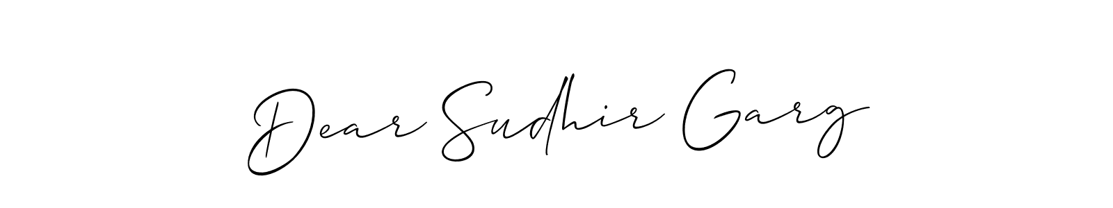 How to make Dear Sudhir Garg signature? Allison_Script is a professional autograph style. Create handwritten signature for Dear Sudhir Garg name. Dear Sudhir Garg signature style 2 images and pictures png