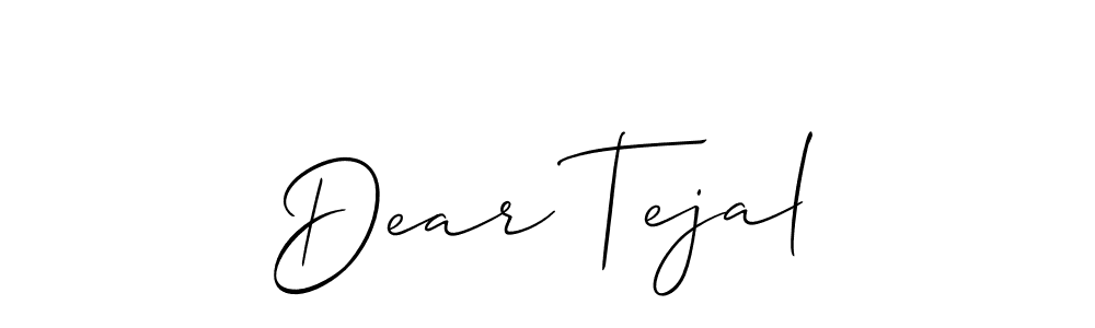 Use a signature maker to create a handwritten signature online. With this signature software, you can design (Allison_Script) your own signature for name Dear Tejal. Dear Tejal signature style 2 images and pictures png