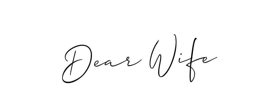How to Draw Dear Wife signature style? Allison_Script is a latest design signature styles for name Dear Wife. Dear Wife signature style 2 images and pictures png