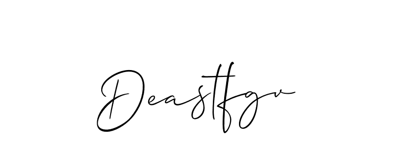 How to make Deastfgv name signature. Use Allison_Script style for creating short signs online. This is the latest handwritten sign. Deastfgv signature style 2 images and pictures png