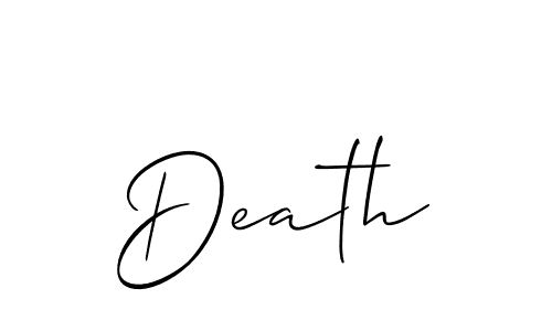 The best way (Allison_Script) to make a short signature is to pick only two or three words in your name. The name Death include a total of six letters. For converting this name. Death signature style 2 images and pictures png