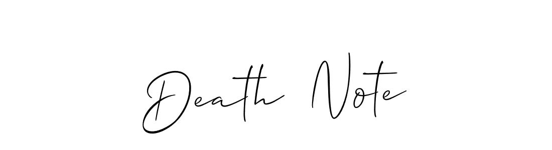 Similarly Allison_Script is the best handwritten signature design. Signature creator online .You can use it as an online autograph creator for name Death  Note. Death  Note signature style 2 images and pictures png