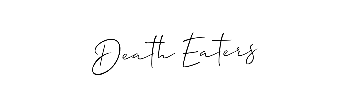 Death Eaters stylish signature style. Best Handwritten Sign (Allison_Script) for my name. Handwritten Signature Collection Ideas for my name Death Eaters. Death Eaters signature style 2 images and pictures png
