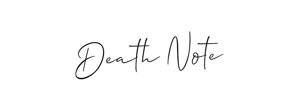 Also we have Death Note name is the best signature style. Create professional handwritten signature collection using Allison_Script autograph style. Death Note signature style 2 images and pictures png