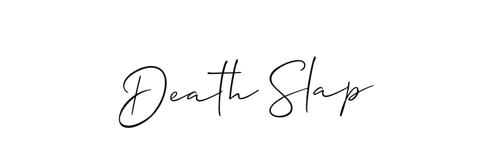 How to make Death Slap name signature. Use Allison_Script style for creating short signs online. This is the latest handwritten sign. Death Slap signature style 2 images and pictures png