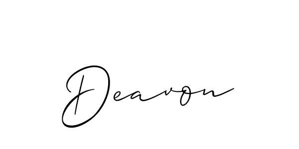 How to Draw Deavon signature style? Allison_Script is a latest design signature styles for name Deavon. Deavon signature style 2 images and pictures png