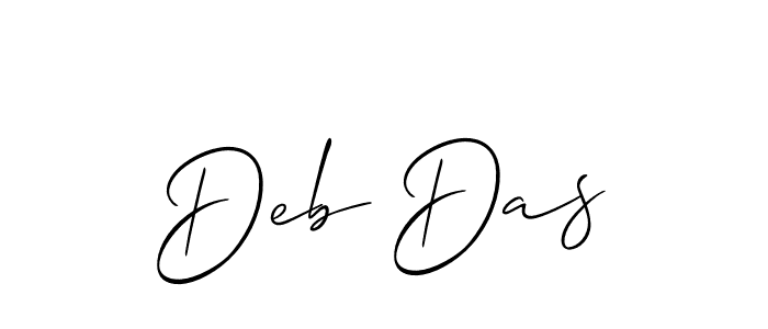 Similarly Allison_Script is the best handwritten signature design. Signature creator online .You can use it as an online autograph creator for name Deb Das. Deb Das signature style 2 images and pictures png