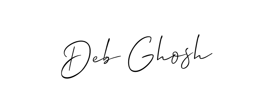 The best way (Allison_Script) to make a short signature is to pick only two or three words in your name. The name Deb Ghosh include a total of six letters. For converting this name. Deb Ghosh signature style 2 images and pictures png