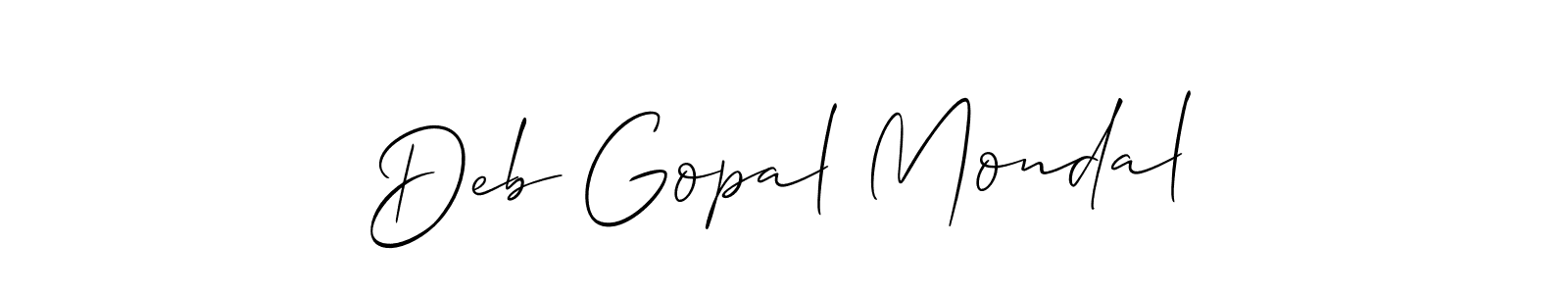 Also we have Deb Gopal Mondal name is the best signature style. Create professional handwritten signature collection using Allison_Script autograph style. Deb Gopal Mondal signature style 2 images and pictures png