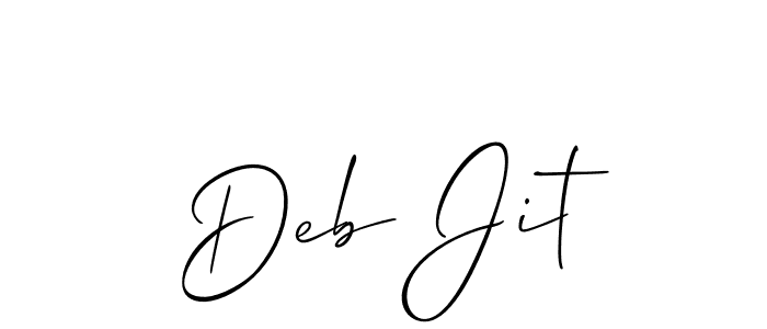 Make a short Deb Jit signature style. Manage your documents anywhere anytime using Allison_Script. Create and add eSignatures, submit forms, share and send files easily. Deb Jit signature style 2 images and pictures png