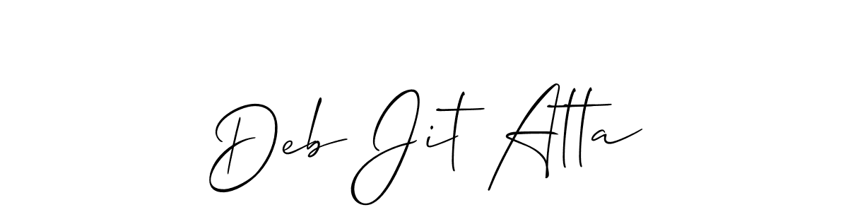 This is the best signature style for the Deb Jit Atta name. Also you like these signature font (Allison_Script). Mix name signature. Deb Jit Atta signature style 2 images and pictures png
