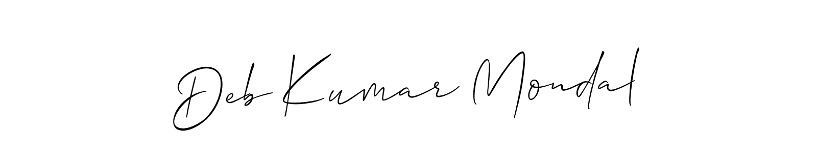 It looks lik you need a new signature style for name Deb Kumar Mondal. Design unique handwritten (Allison_Script) signature with our free signature maker in just a few clicks. Deb Kumar Mondal signature style 2 images and pictures png