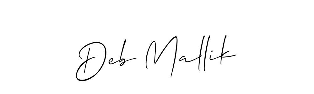 Create a beautiful signature design for name Deb Mallik. With this signature (Allison_Script) fonts, you can make a handwritten signature for free. Deb Mallik signature style 2 images and pictures png