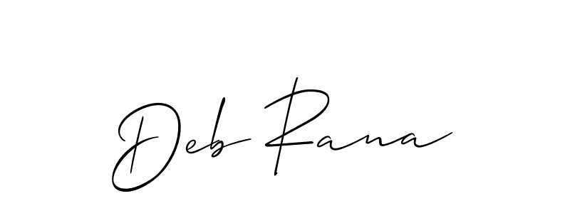 How to make Deb Rana name signature. Use Allison_Script style for creating short signs online. This is the latest handwritten sign. Deb Rana signature style 2 images and pictures png