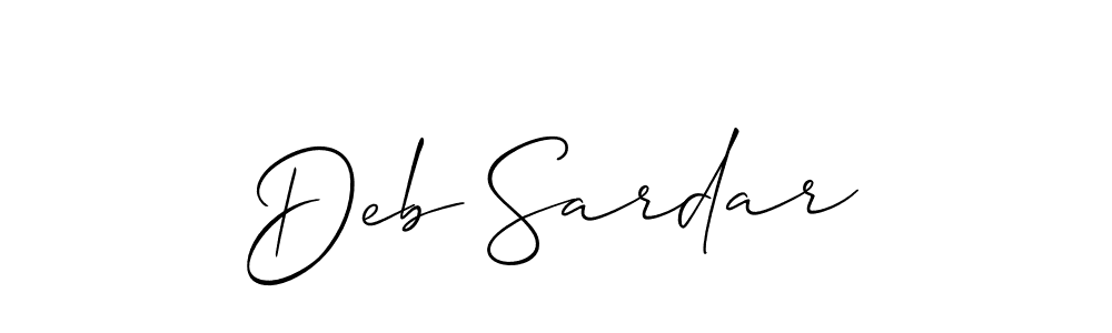 Also You can easily find your signature by using the search form. We will create Deb Sardar name handwritten signature images for you free of cost using Allison_Script sign style. Deb Sardar signature style 2 images and pictures png