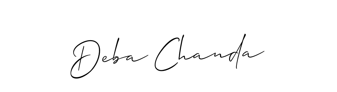 You should practise on your own different ways (Allison_Script) to write your name (Deba Chanda) in signature. don't let someone else do it for you. Deba Chanda signature style 2 images and pictures png