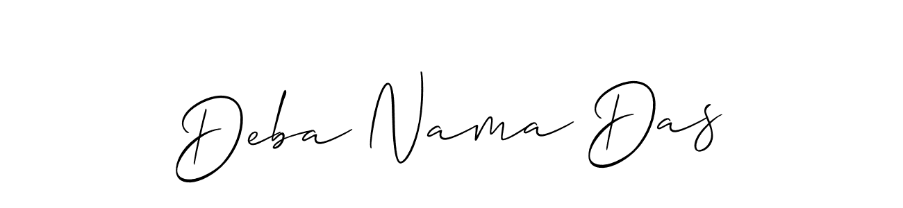 It looks lik you need a new signature style for name Deba Nama Das. Design unique handwritten (Allison_Script) signature with our free signature maker in just a few clicks. Deba Nama Das signature style 2 images and pictures png