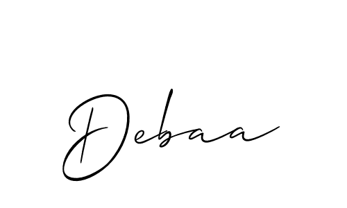 Once you've used our free online signature maker to create your best signature Allison_Script style, it's time to enjoy all of the benefits that Debaa name signing documents. Debaa signature style 2 images and pictures png