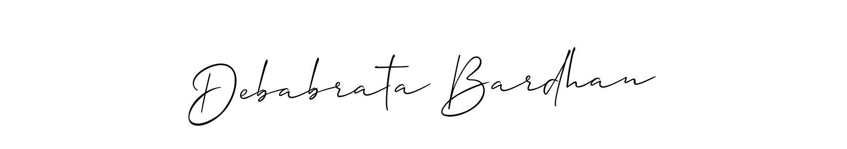 You should practise on your own different ways (Allison_Script) to write your name (Debabrata Bardhan) in signature. don't let someone else do it for you. Debabrata Bardhan signature style 2 images and pictures png