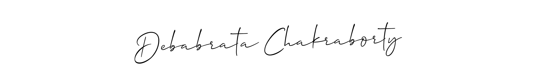 How to make Debabrata Chakraborty signature? Allison_Script is a professional autograph style. Create handwritten signature for Debabrata Chakraborty name. Debabrata Chakraborty signature style 2 images and pictures png