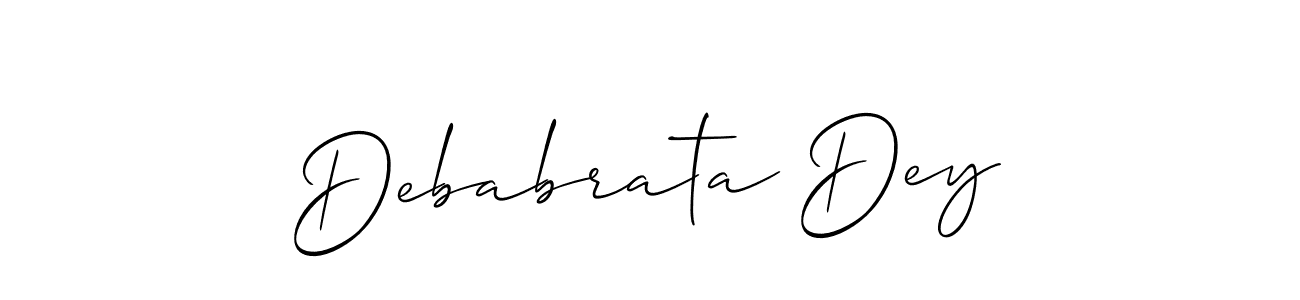 Also we have Debabrata Dey name is the best signature style. Create professional handwritten signature collection using Allison_Script autograph style. Debabrata Dey signature style 2 images and pictures png