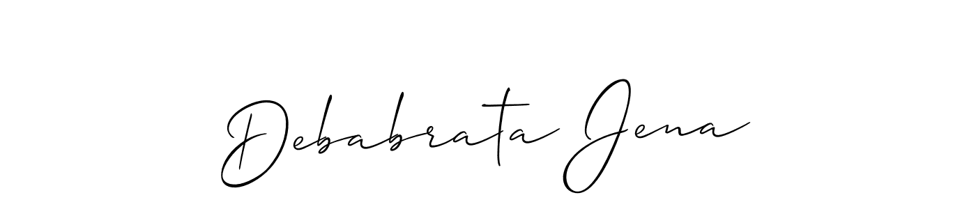 Create a beautiful signature design for name Debabrata Jena. With this signature (Allison_Script) fonts, you can make a handwritten signature for free. Debabrata Jena signature style 2 images and pictures png