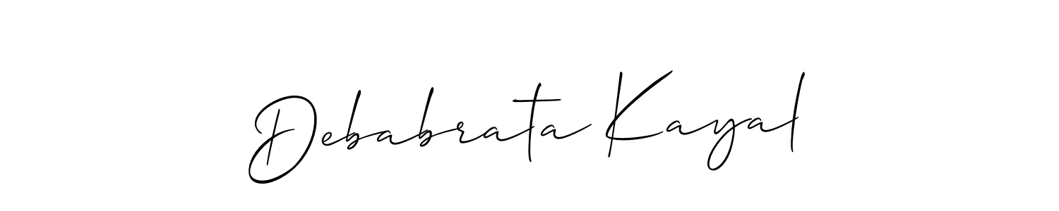 The best way (Allison_Script) to make a short signature is to pick only two or three words in your name. The name Debabrata Kayal include a total of six letters. For converting this name. Debabrata Kayal signature style 2 images and pictures png