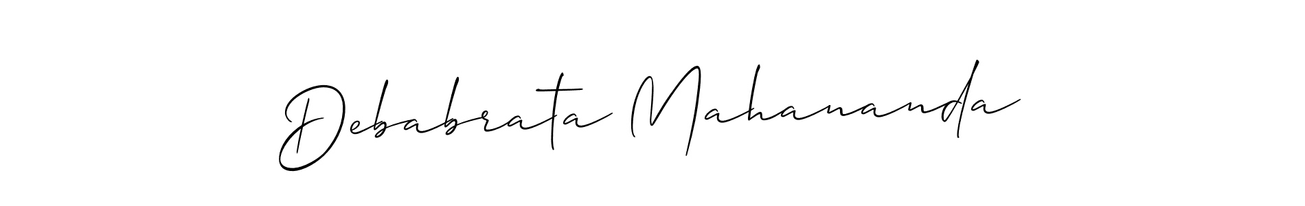 Use a signature maker to create a handwritten signature online. With this signature software, you can design (Allison_Script) your own signature for name Debabrata Mahananda. Debabrata Mahananda signature style 2 images and pictures png