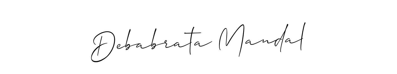 Use a signature maker to create a handwritten signature online. With this signature software, you can design (Allison_Script) your own signature for name Debabrata Mandal. Debabrata Mandal signature style 2 images and pictures png