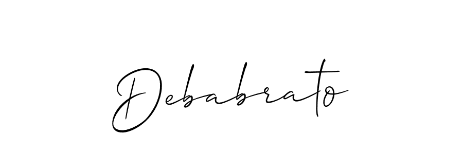 Also we have Debabrato name is the best signature style. Create professional handwritten signature collection using Allison_Script autograph style. Debabrato signature style 2 images and pictures png