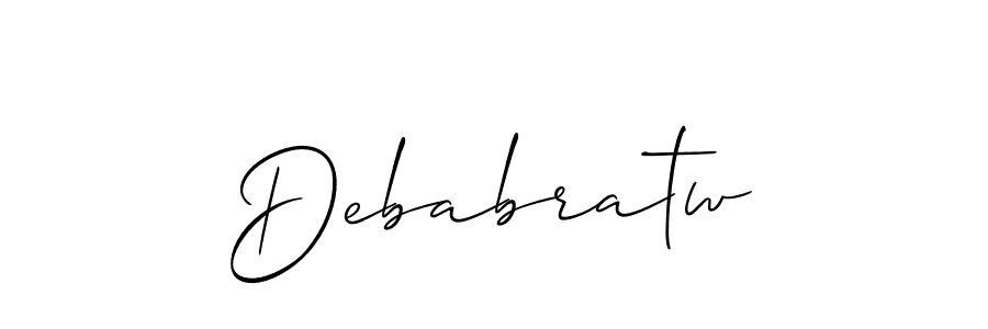 Allison_Script is a professional signature style that is perfect for those who want to add a touch of class to their signature. It is also a great choice for those who want to make their signature more unique. Get Debabratw name to fancy signature for free. Debabratw signature style 2 images and pictures png