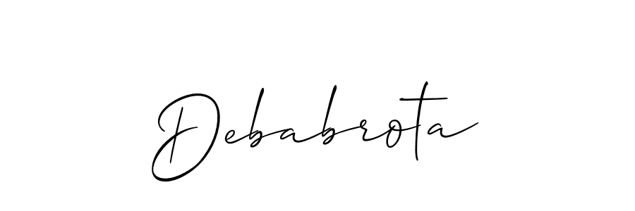 It looks lik you need a new signature style for name Debabrota. Design unique handwritten (Allison_Script) signature with our free signature maker in just a few clicks. Debabrota signature style 2 images and pictures png