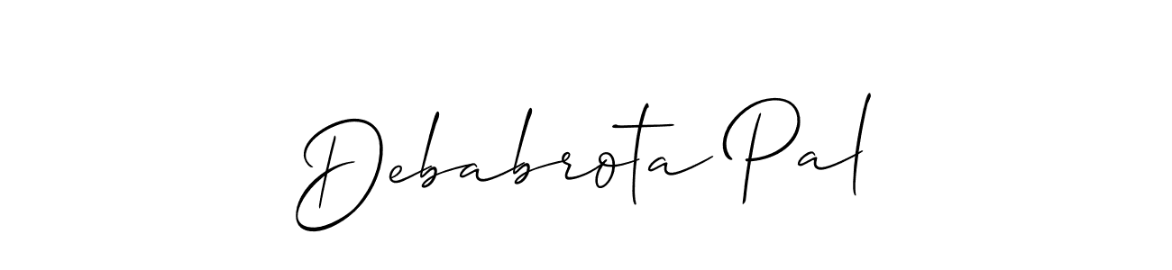 Make a short Debabrota Pal signature style. Manage your documents anywhere anytime using Allison_Script. Create and add eSignatures, submit forms, share and send files easily. Debabrota Pal signature style 2 images and pictures png