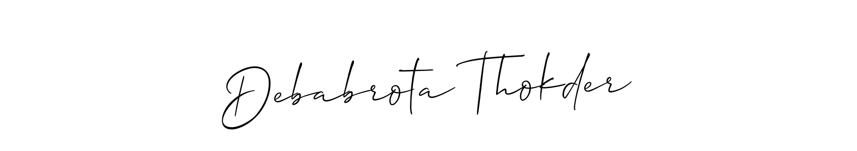 How to make Debabrota Thokder signature? Allison_Script is a professional autograph style. Create handwritten signature for Debabrota Thokder name. Debabrota Thokder signature style 2 images and pictures png