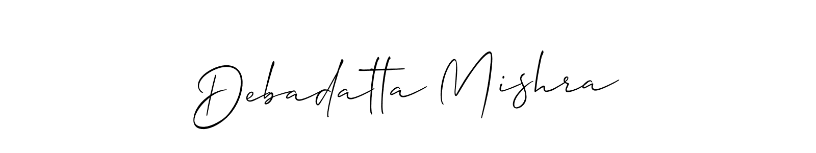 You should practise on your own different ways (Allison_Script) to write your name (Debadatta Mishra) in signature. don't let someone else do it for you. Debadatta Mishra signature style 2 images and pictures png