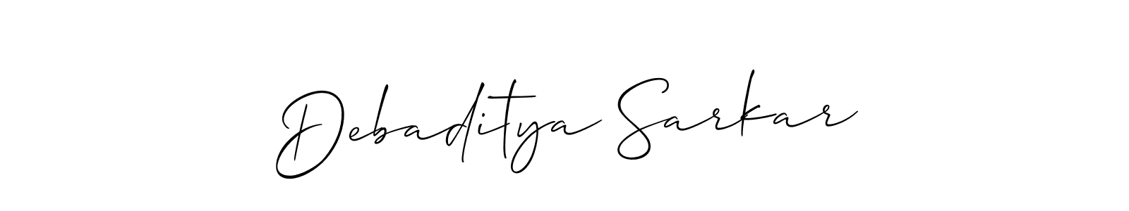 Use a signature maker to create a handwritten signature online. With this signature software, you can design (Allison_Script) your own signature for name Debaditya Sarkar. Debaditya Sarkar signature style 2 images and pictures png