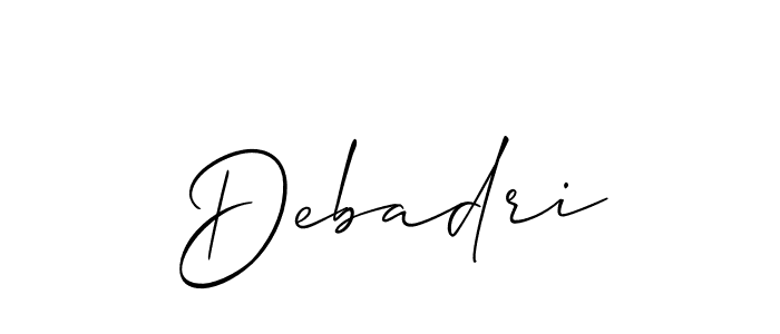 You should practise on your own different ways (Allison_Script) to write your name (Debadri) in signature. don't let someone else do it for you. Debadri signature style 2 images and pictures png