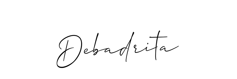 How to make Debadrita name signature. Use Allison_Script style for creating short signs online. This is the latest handwritten sign. Debadrita signature style 2 images and pictures png