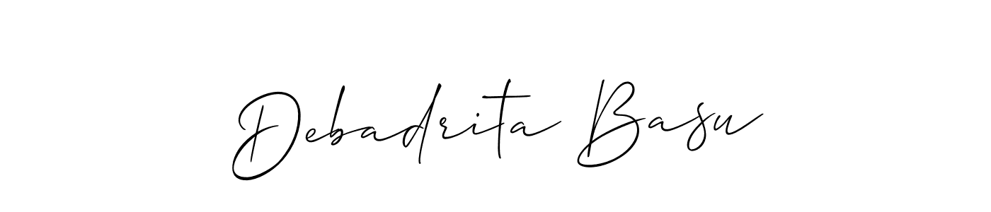 Use a signature maker to create a handwritten signature online. With this signature software, you can design (Allison_Script) your own signature for name Debadrita Basu. Debadrita Basu signature style 2 images and pictures png