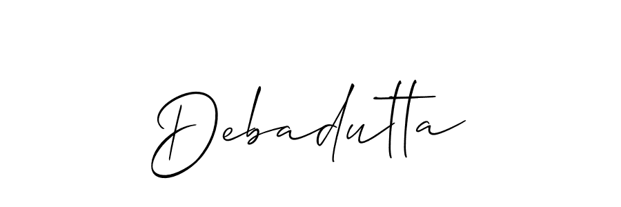 Also we have Debadutta name is the best signature style. Create professional handwritten signature collection using Allison_Script autograph style. Debadutta signature style 2 images and pictures png
