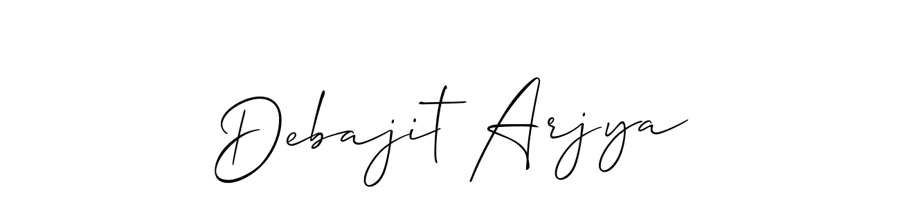 Similarly Allison_Script is the best handwritten signature design. Signature creator online .You can use it as an online autograph creator for name Debajit Arjya. Debajit Arjya signature style 2 images and pictures png