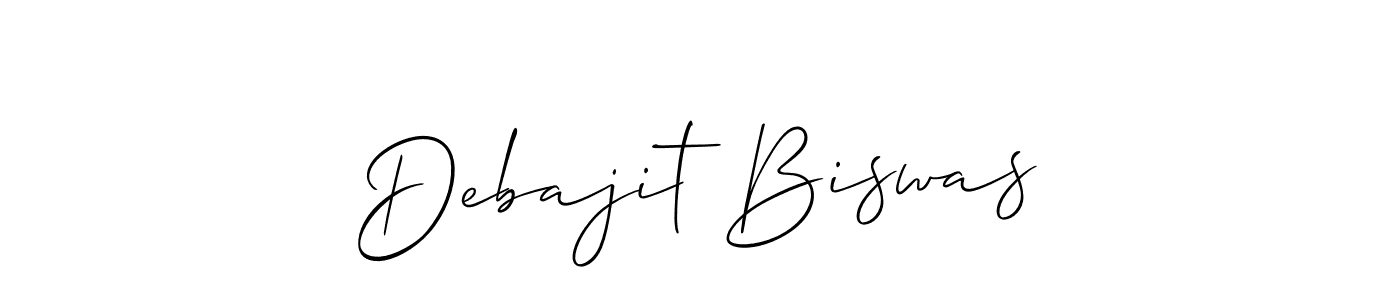 Create a beautiful signature design for name Debajit Biswas. With this signature (Allison_Script) fonts, you can make a handwritten signature for free. Debajit Biswas signature style 2 images and pictures png