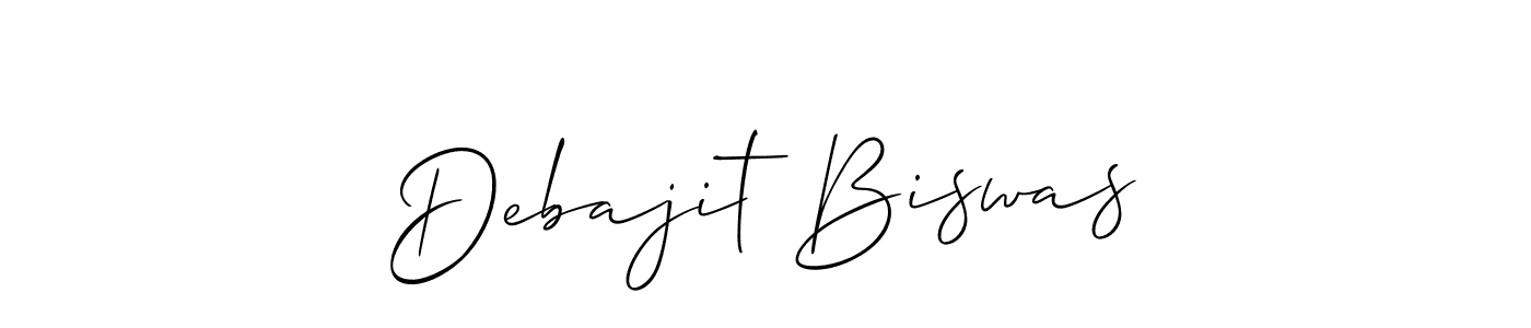 Create a beautiful signature design for name Debajit Biswas. With this signature (Allison_Script) fonts, you can make a handwritten signature for free. Debajit Biswas signature style 2 images and pictures png