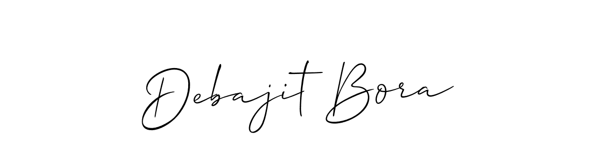 Use a signature maker to create a handwritten signature online. With this signature software, you can design (Allison_Script) your own signature for name Debajit Bora. Debajit Bora signature style 2 images and pictures png